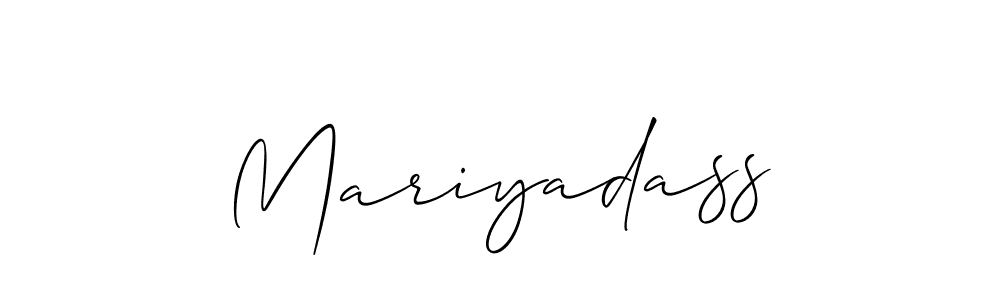 You should practise on your own different ways (Allison_Script) to write your name (Mariyadass) in signature. don't let someone else do it for you. Mariyadass signature style 2 images and pictures png