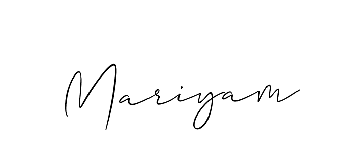 How to make Mariyam signature? Allison_Script is a professional autograph style. Create handwritten signature for Mariyam name. Mariyam signature style 2 images and pictures png