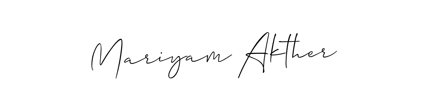 Mariyam Akther stylish signature style. Best Handwritten Sign (Allison_Script) for my name. Handwritten Signature Collection Ideas for my name Mariyam Akther. Mariyam Akther signature style 2 images and pictures png