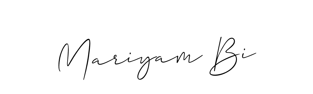 Use a signature maker to create a handwritten signature online. With this signature software, you can design (Allison_Script) your own signature for name Mariyam Bi. Mariyam Bi signature style 2 images and pictures png