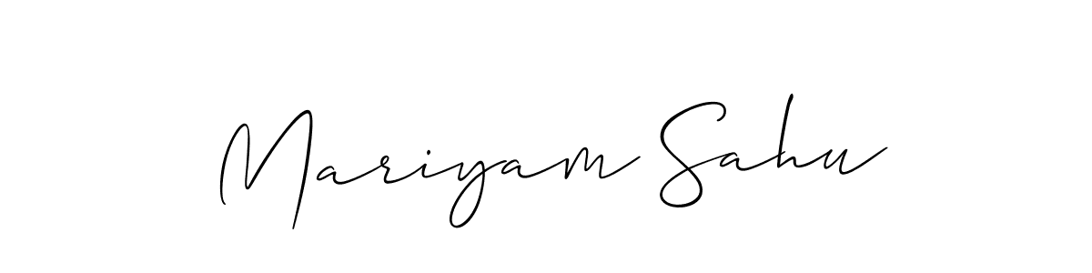 It looks lik you need a new signature style for name Mariyam Sahu. Design unique handwritten (Allison_Script) signature with our free signature maker in just a few clicks. Mariyam Sahu signature style 2 images and pictures png