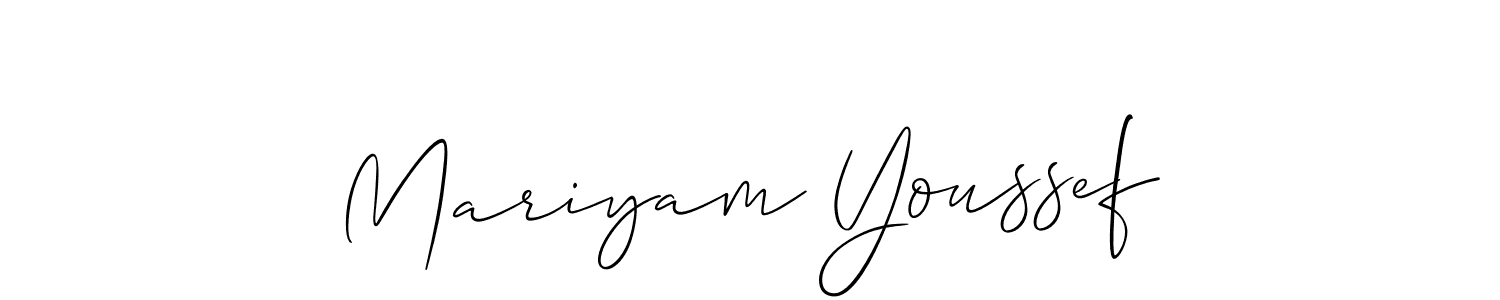 if you are searching for the best signature style for your name Mariyam Youssef. so please give up your signature search. here we have designed multiple signature styles  using Allison_Script. Mariyam Youssef signature style 2 images and pictures png