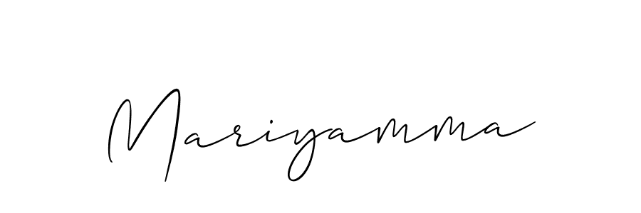 Create a beautiful signature design for name Mariyamma. With this signature (Allison_Script) fonts, you can make a handwritten signature for free. Mariyamma signature style 2 images and pictures png