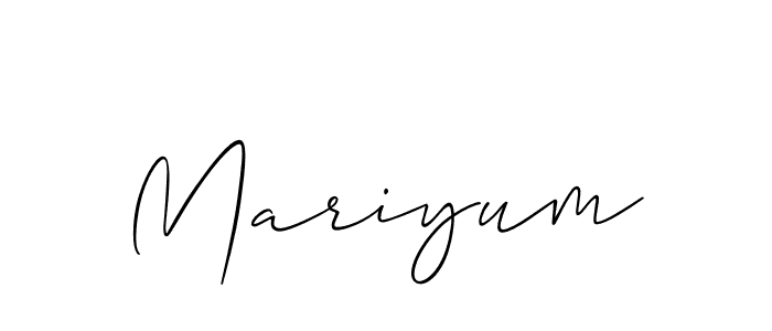 How to make Mariyum name signature. Use Allison_Script style for creating short signs online. This is the latest handwritten sign. Mariyum signature style 2 images and pictures png