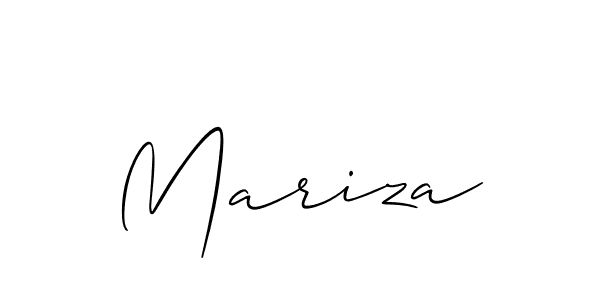 How to make Mariza signature? Allison_Script is a professional autograph style. Create handwritten signature for Mariza name. Mariza signature style 2 images and pictures png