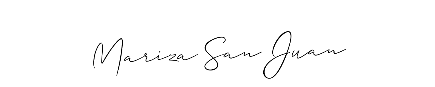 Check out images of Autograph of Mariza San Juan name. Actor Mariza San Juan Signature Style. Allison_Script is a professional sign style online. Mariza San Juan signature style 2 images and pictures png