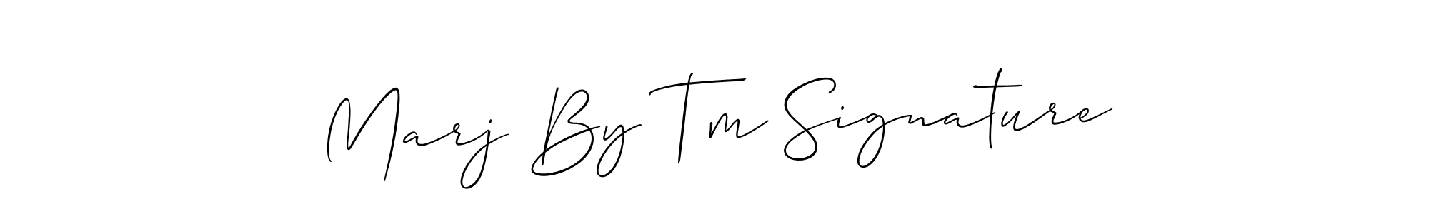 This is the best signature style for the Marj By Tm Signature name. Also you like these signature font (Allison_Script). Mix name signature. Marj By Tm Signature signature style 2 images and pictures png