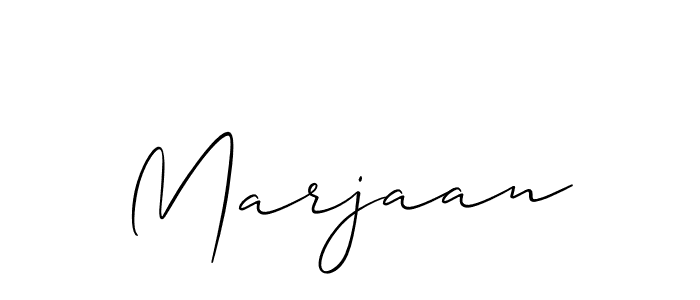 How to make Marjaan signature? Allison_Script is a professional autograph style. Create handwritten signature for Marjaan name. Marjaan signature style 2 images and pictures png