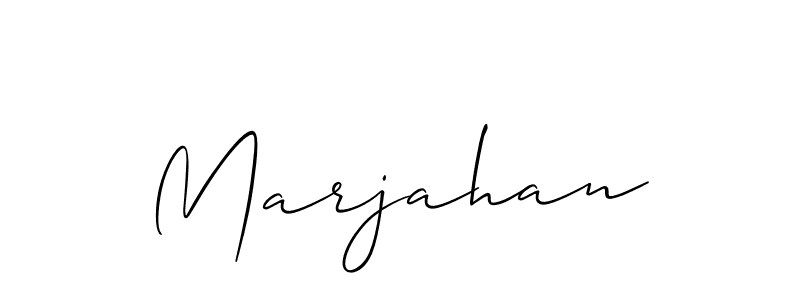 How to make Marjahan signature? Allison_Script is a professional autograph style. Create handwritten signature for Marjahan name. Marjahan signature style 2 images and pictures png