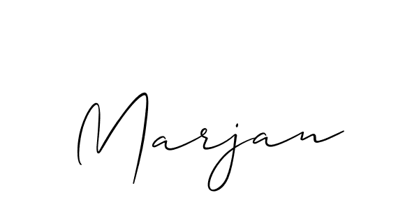 How to make Marjan signature? Allison_Script is a professional autograph style. Create handwritten signature for Marjan name. Marjan signature style 2 images and pictures png