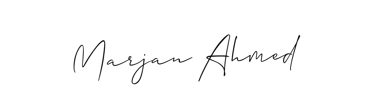 How to make Marjan Ahmed signature? Allison_Script is a professional autograph style. Create handwritten signature for Marjan Ahmed name. Marjan Ahmed signature style 2 images and pictures png