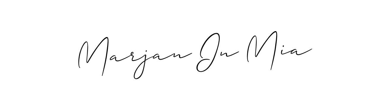 Also we have Marjan In Mia name is the best signature style. Create professional handwritten signature collection using Allison_Script autograph style. Marjan In Mia signature style 2 images and pictures png