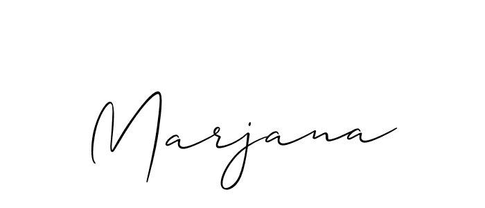 How to Draw Marjana signature style? Allison_Script is a latest design signature styles for name Marjana. Marjana signature style 2 images and pictures png