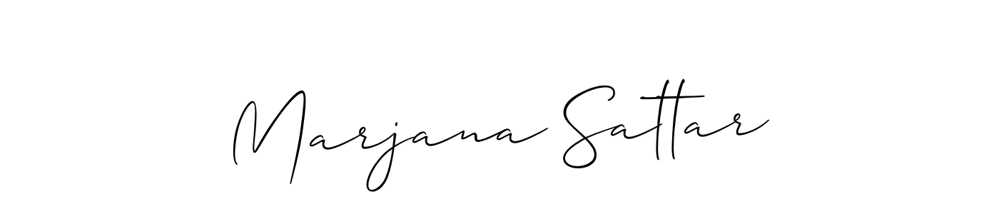 This is the best signature style for the Marjana Sattar name. Also you like these signature font (Allison_Script). Mix name signature. Marjana Sattar signature style 2 images and pictures png