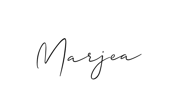 Create a beautiful signature design for name Marjea. With this signature (Allison_Script) fonts, you can make a handwritten signature for free. Marjea signature style 2 images and pictures png
