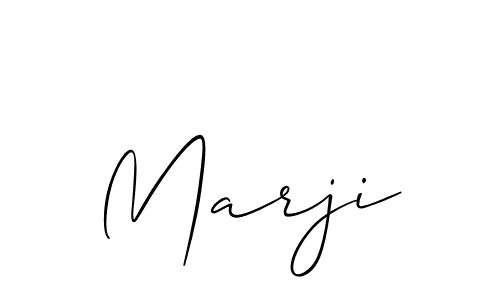 How to make Marji name signature. Use Allison_Script style for creating short signs online. This is the latest handwritten sign. Marji signature style 2 images and pictures png