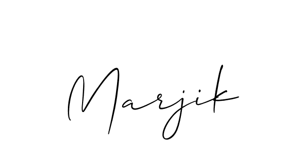 How to Draw Marjik signature style? Allison_Script is a latest design signature styles for name Marjik. Marjik signature style 2 images and pictures png