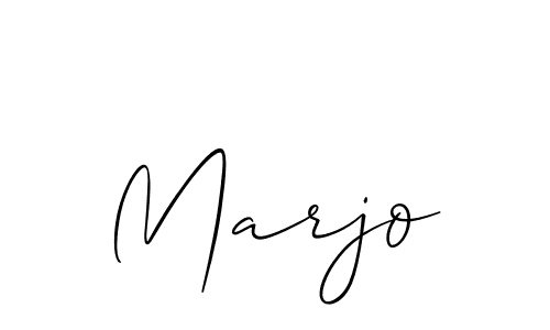 How to make Marjo name signature. Use Allison_Script style for creating short signs online. This is the latest handwritten sign. Marjo signature style 2 images and pictures png