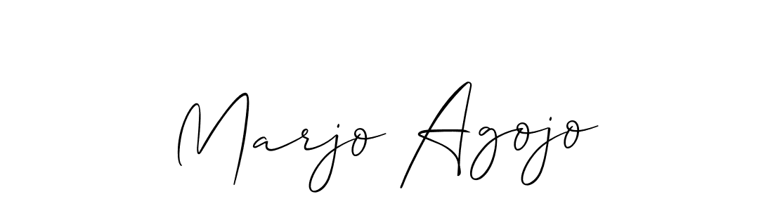 Also You can easily find your signature by using the search form. We will create Marjo Agojo name handwritten signature images for you free of cost using Allison_Script sign style. Marjo Agojo signature style 2 images and pictures png