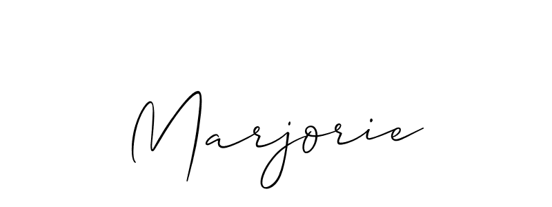 Create a beautiful signature design for name Marjorie. With this signature (Allison_Script) fonts, you can make a handwritten signature for free. Marjorie signature style 2 images and pictures png