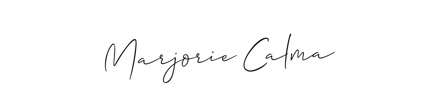 Design your own signature with our free online signature maker. With this signature software, you can create a handwritten (Allison_Script) signature for name Marjorie Calma. Marjorie Calma signature style 2 images and pictures png