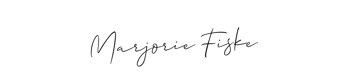 Allison_Script is a professional signature style that is perfect for those who want to add a touch of class to their signature. It is also a great choice for those who want to make their signature more unique. Get Marjorie Fiske name to fancy signature for free. Marjorie Fiske signature style 2 images and pictures png