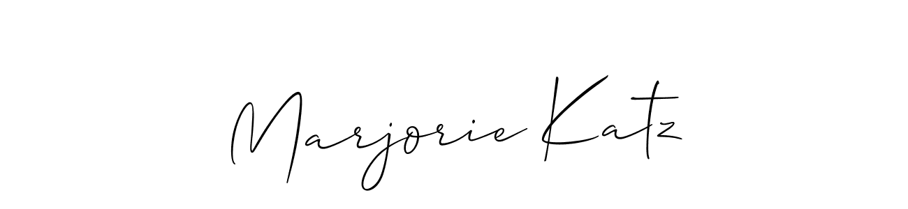 Marjorie Katz stylish signature style. Best Handwritten Sign (Allison_Script) for my name. Handwritten Signature Collection Ideas for my name Marjorie Katz. Marjorie Katz signature style 2 images and pictures png
