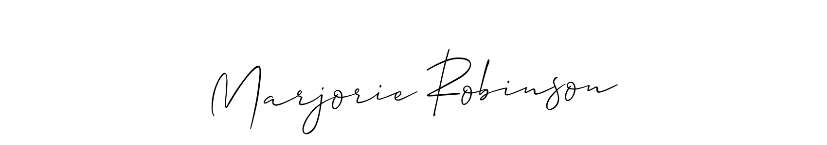 It looks lik you need a new signature style for name Marjorie Robinson. Design unique handwritten (Allison_Script) signature with our free signature maker in just a few clicks. Marjorie Robinson signature style 2 images and pictures png