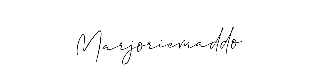 Make a beautiful signature design for name Marjoriemaddo. With this signature (Allison_Script) style, you can create a handwritten signature for free. Marjoriemaddo signature style 2 images and pictures png