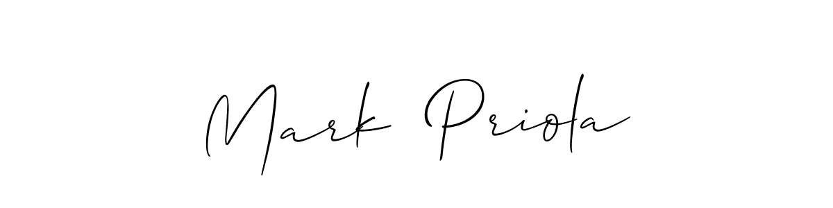 It looks lik you need a new signature style for name Mark  Priola. Design unique handwritten (Allison_Script) signature with our free signature maker in just a few clicks. Mark  Priola signature style 2 images and pictures png