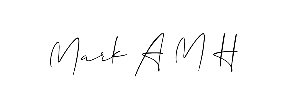 How to Draw Mark A M H signature style? Allison_Script is a latest design signature styles for name Mark A M H. Mark A M H signature style 2 images and pictures png