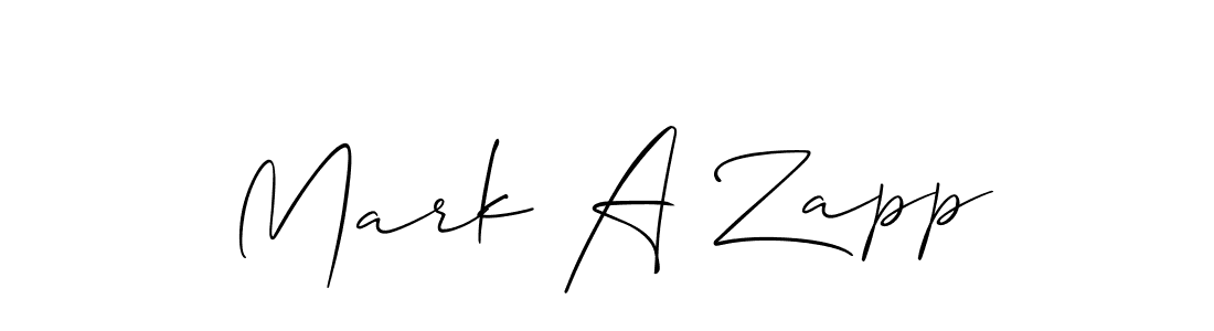 Also You can easily find your signature by using the search form. We will create Mark A Zapp name handwritten signature images for you free of cost using Allison_Script sign style. Mark A Zapp signature style 2 images and pictures png