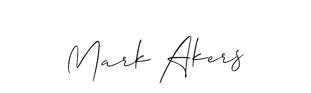 Design your own signature with our free online signature maker. With this signature software, you can create a handwritten (Allison_Script) signature for name Mark Akers. Mark Akers signature style 2 images and pictures png