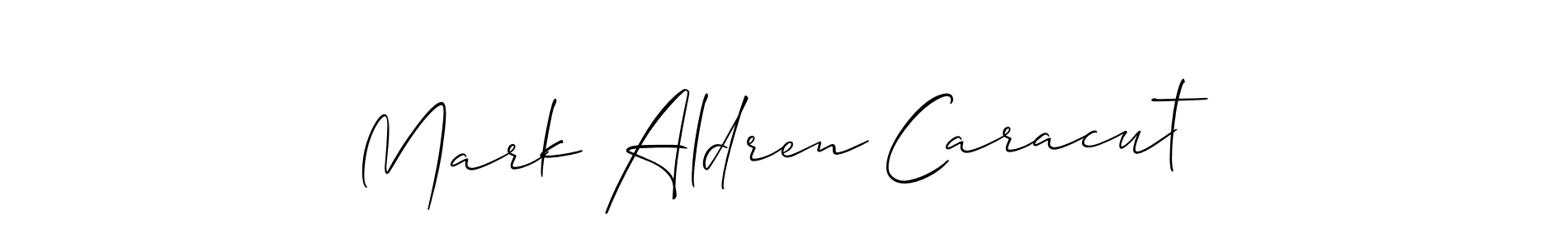 Create a beautiful signature design for name Mark Aldren Caracut. With this signature (Allison_Script) fonts, you can make a handwritten signature for free. Mark Aldren Caracut signature style 2 images and pictures png
