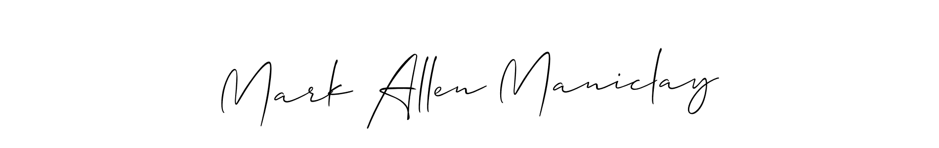 Make a beautiful signature design for name Mark Allen Maniclay. Use this online signature maker to create a handwritten signature for free. Mark Allen Maniclay signature style 2 images and pictures png