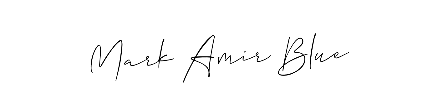 The best way (Allison_Script) to make a short signature is to pick only two or three words in your name. The name Mark Amir Blue include a total of six letters. For converting this name. Mark Amir Blue signature style 2 images and pictures png