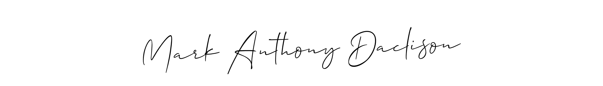 Best and Professional Signature Style for Mark Anthony Daclison. Allison_Script Best Signature Style Collection. Mark Anthony Daclison signature style 2 images and pictures png