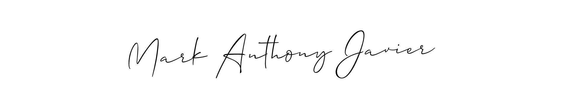 if you are searching for the best signature style for your name Mark Anthony Javier. so please give up your signature search. here we have designed multiple signature styles  using Allison_Script. Mark Anthony Javier signature style 2 images and pictures png