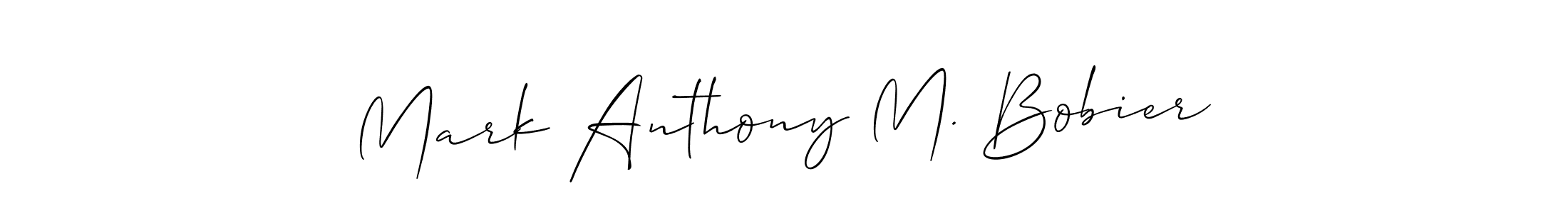 Create a beautiful signature design for name Mark Anthony M. Bobier. With this signature (Allison_Script) fonts, you can make a handwritten signature for free. Mark Anthony M. Bobier signature style 2 images and pictures png