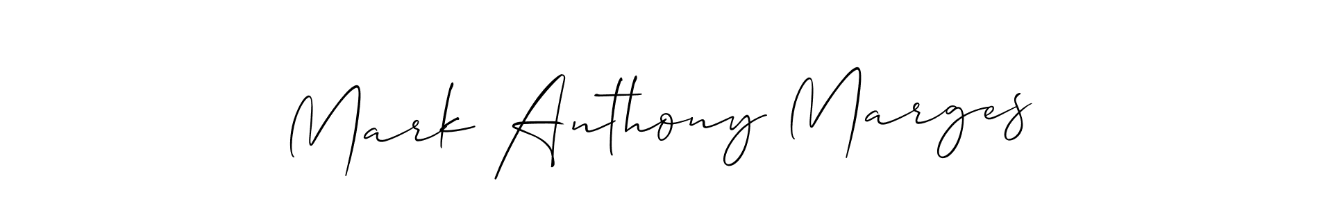 It looks lik you need a new signature style for name Mark Anthony Marges. Design unique handwritten (Allison_Script) signature with our free signature maker in just a few clicks. Mark Anthony Marges signature style 2 images and pictures png