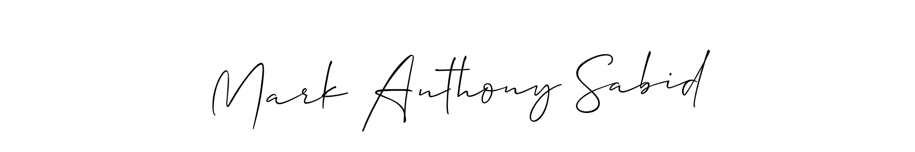 Create a beautiful signature design for name Mark Anthony Sabid. With this signature (Allison_Script) fonts, you can make a handwritten signature for free. Mark Anthony Sabid signature style 2 images and pictures png