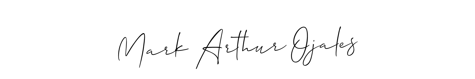 Allison_Script is a professional signature style that is perfect for those who want to add a touch of class to their signature. It is also a great choice for those who want to make their signature more unique. Get Mark Arthur Ojales name to fancy signature for free. Mark Arthur Ojales signature style 2 images and pictures png