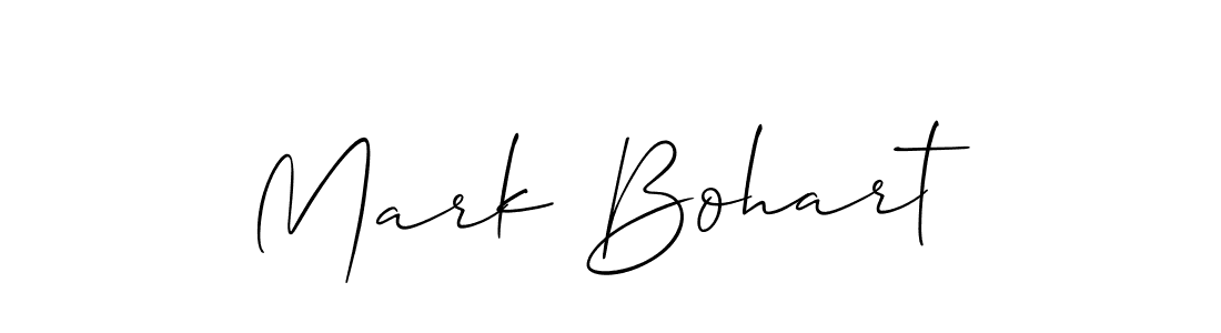 You should practise on your own different ways (Allison_Script) to write your name (Mark Bohart) in signature. don't let someone else do it for you. Mark Bohart signature style 2 images and pictures png