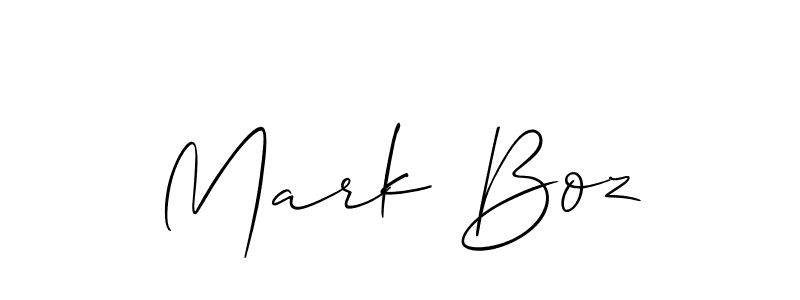 Make a short Mark Boz signature style. Manage your documents anywhere anytime using Allison_Script. Create and add eSignatures, submit forms, share and send files easily. Mark Boz signature style 2 images and pictures png