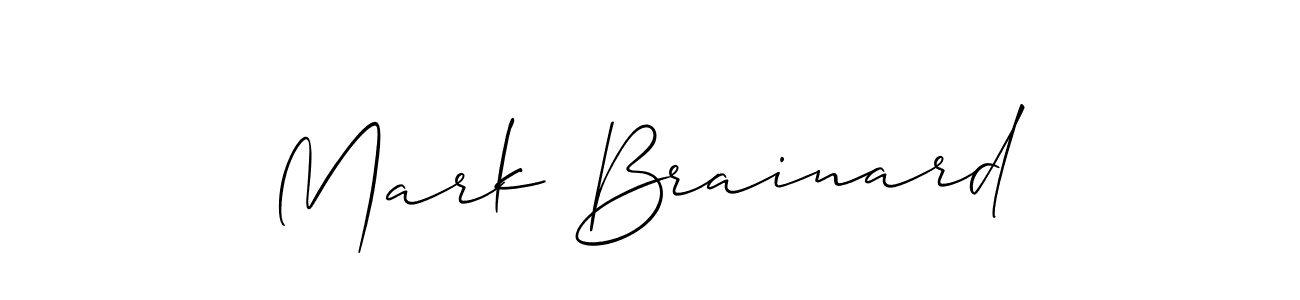 Use a signature maker to create a handwritten signature online. With this signature software, you can design (Allison_Script) your own signature for name Mark Brainard. Mark Brainard signature style 2 images and pictures png