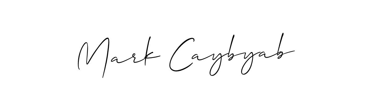 Mark Caybyab stylish signature style. Best Handwritten Sign (Allison_Script) for my name. Handwritten Signature Collection Ideas for my name Mark Caybyab. Mark Caybyab signature style 2 images and pictures png