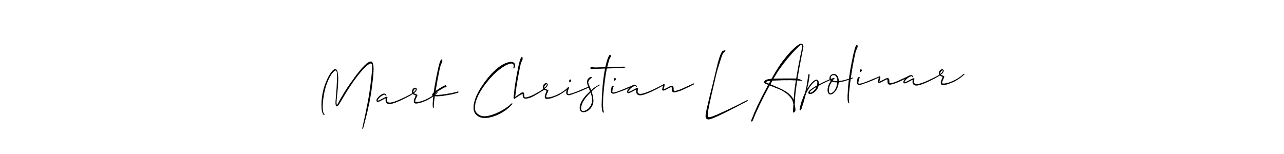 See photos of Mark Christian L Apolinar official signature by Spectra . Check more albums & portfolios. Read reviews & check more about Allison_Script font. Mark Christian L Apolinar signature style 2 images and pictures png