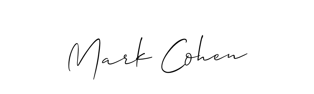 The best way (Allison_Script) to make a short signature is to pick only two or three words in your name. The name Mark Cohen include a total of six letters. For converting this name. Mark Cohen signature style 2 images and pictures png