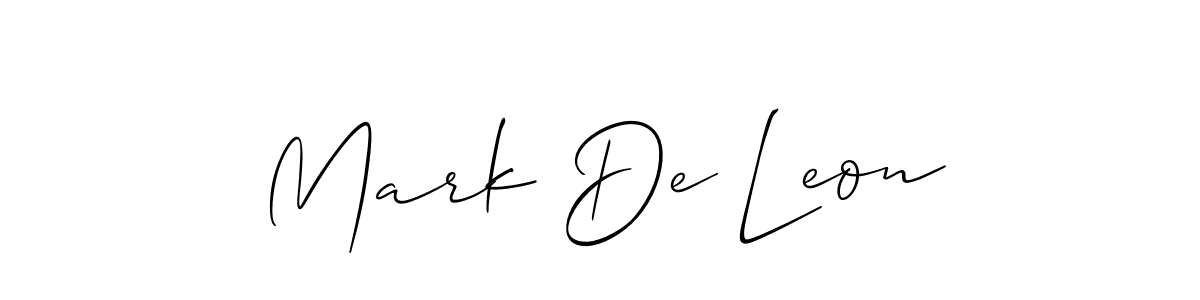 Design your own signature with our free online signature maker. With this signature software, you can create a handwritten (Allison_Script) signature for name Mark De Leon. Mark De Leon signature style 2 images and pictures png