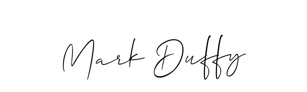 It looks lik you need a new signature style for name Mark Duffy. Design unique handwritten (Allison_Script) signature with our free signature maker in just a few clicks. Mark Duffy signature style 2 images and pictures png